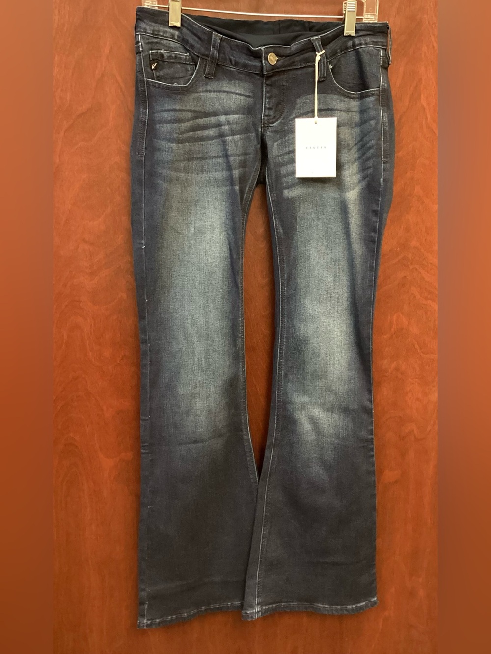 Women’s Maternity Dark Wash  Flare Jeans - KanCan